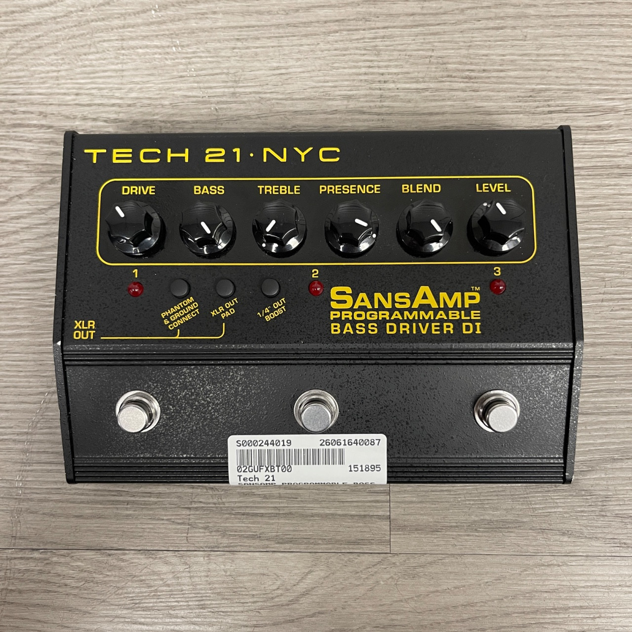Used Tech 21 SANSAMP PROGRAMMABLE BASS DRIVER DI Bass Pre-Amp Pedal