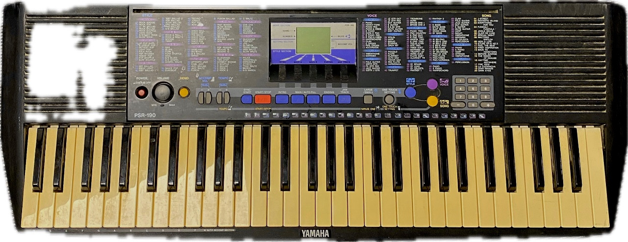 Used Yamaha PSR-190 KEYBOARD Vintage 61-Key Keyboard 61-Key
