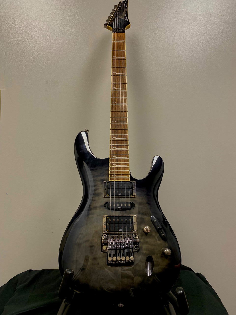 Used Ibanez S570DXQM-TGB S-SERIES Super S Electric Guitar Silver
