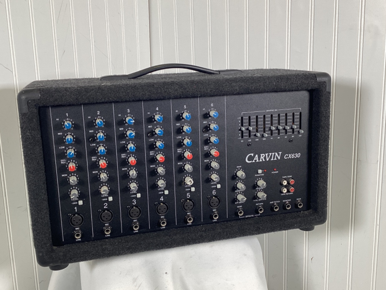 Used Carvin CX630 6 CHANNEL BOX MIXER Powered Mixing Head
