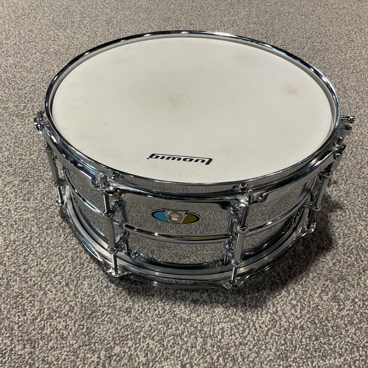 Used LUDWIG SUPRALITE 6.5 X 13 Metal Snare Drum
