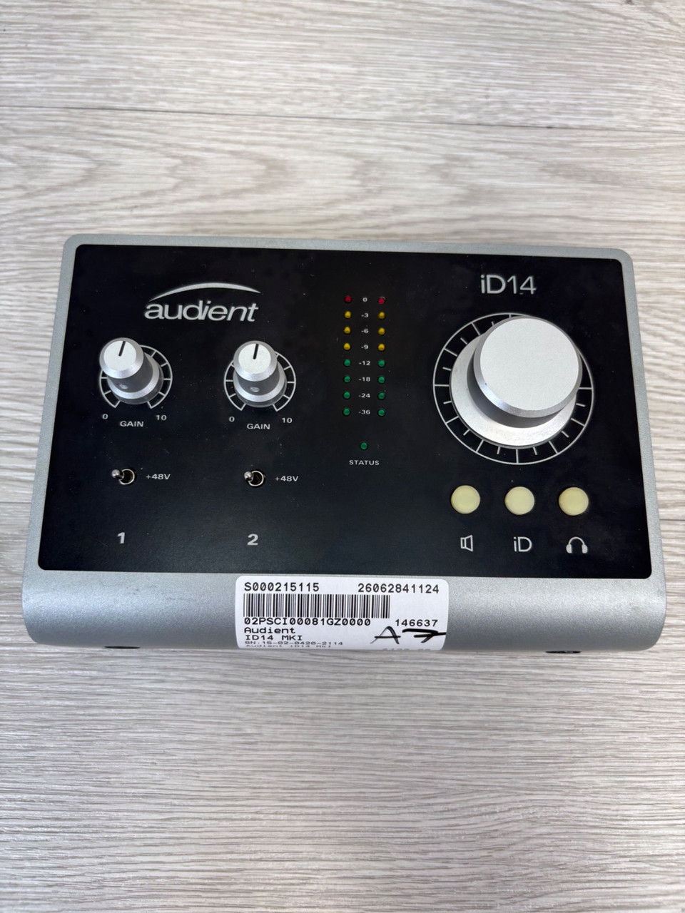 Used Audient ID14 MKI Computer Interface 2 A/D Recording Inputs