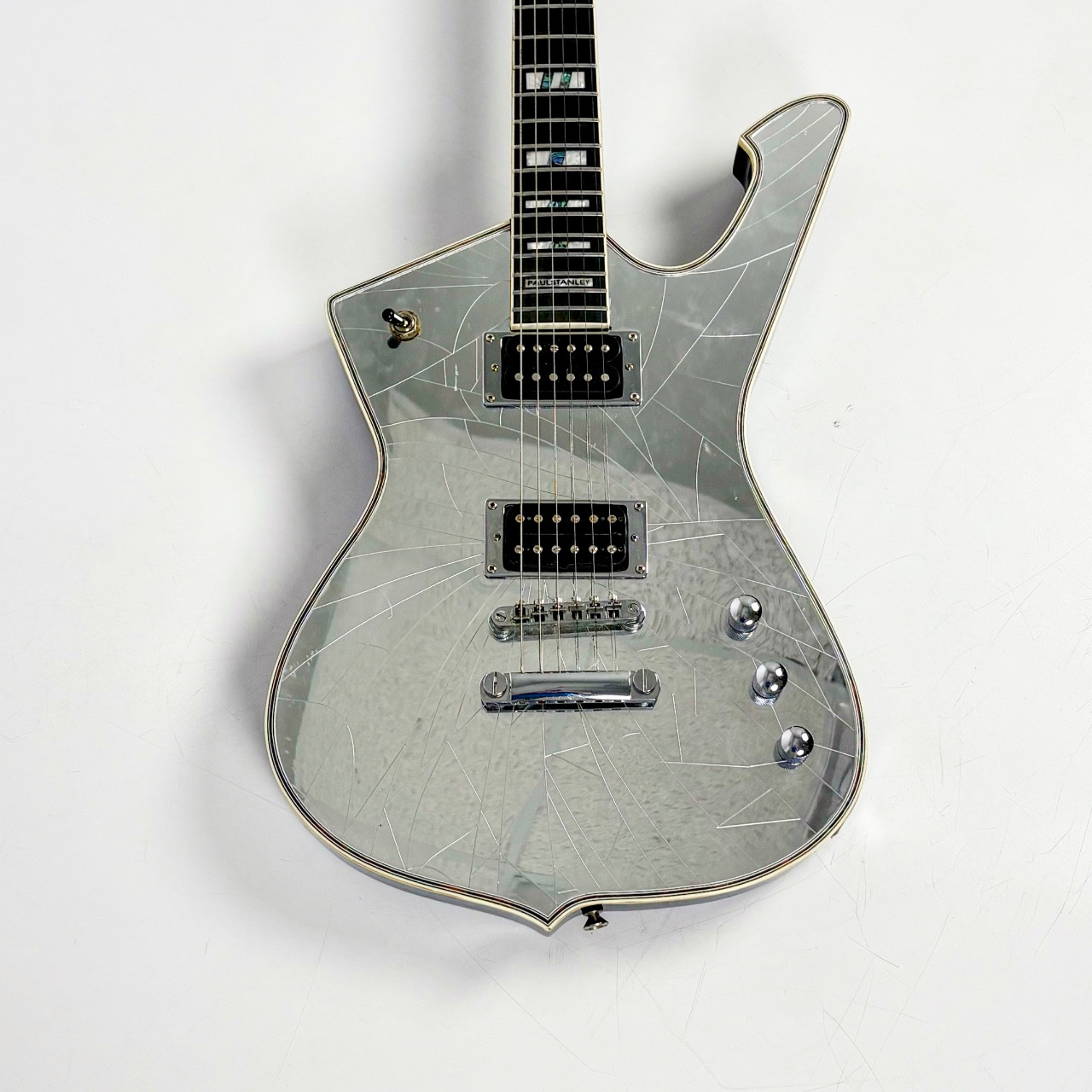 Used Paul Stanley Iceman Cracked Mirror Copy Electric Guitar 6-String