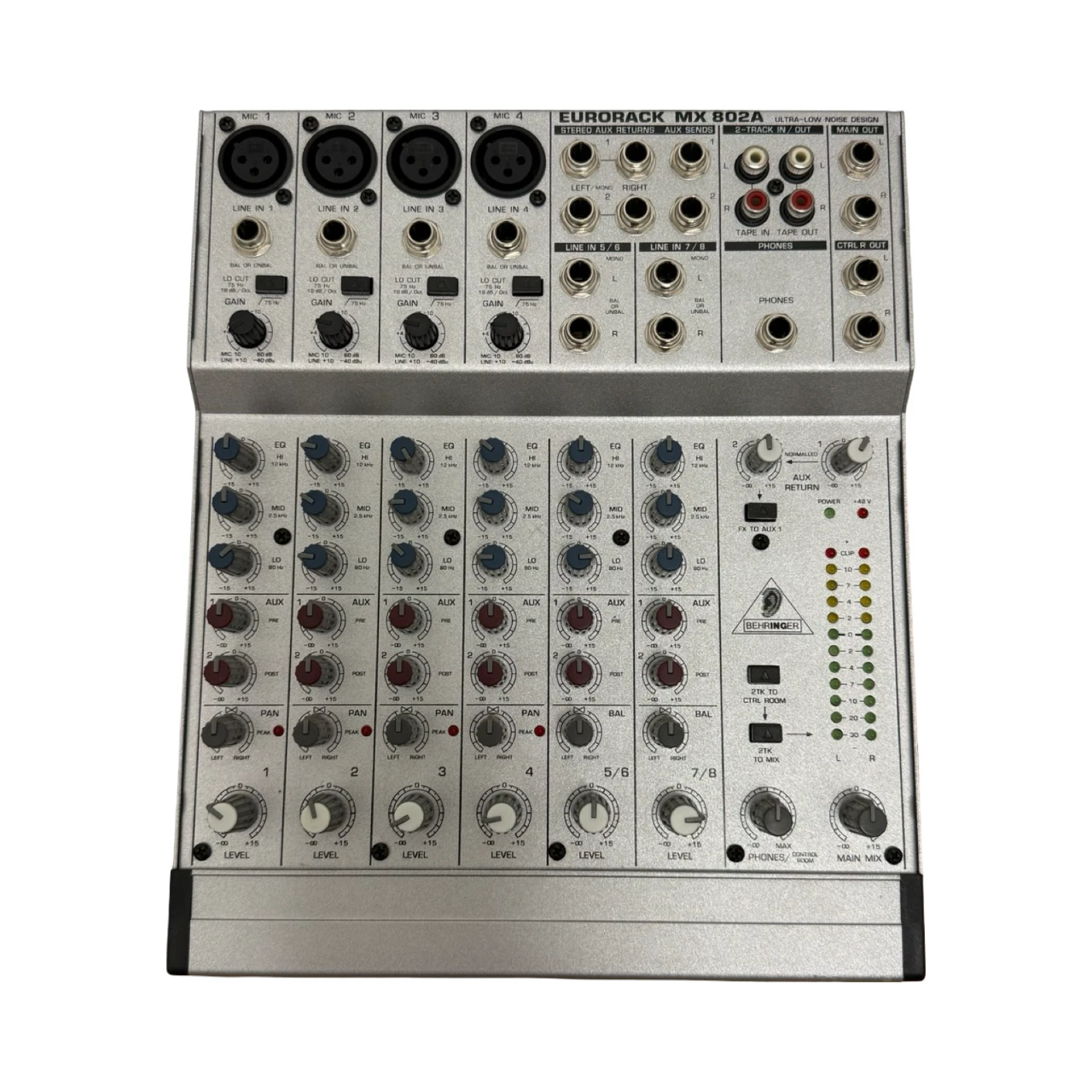 Used Behringer EURORACK MX802A W/ADPT BOX Compact Mixer