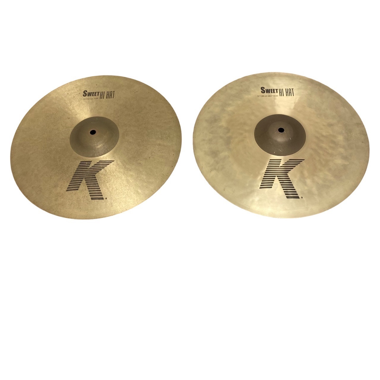 Used Zildjian K SWEET HI-HATS 21 Hi Hat Cymbals 15