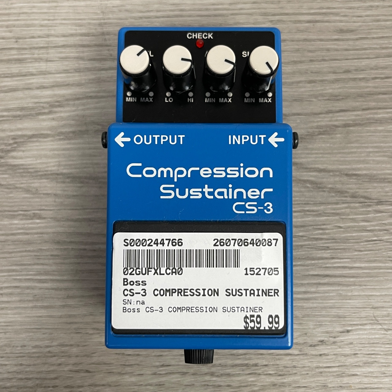Used Boss CS-3 COMPRESSION SUSTAINER Compressor Pedal