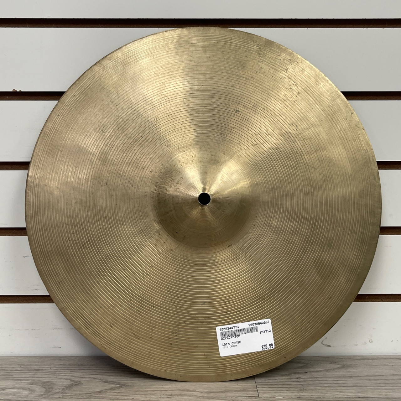 スリムラム15キロ Used 15IN CRASH Crash Cymbal 15