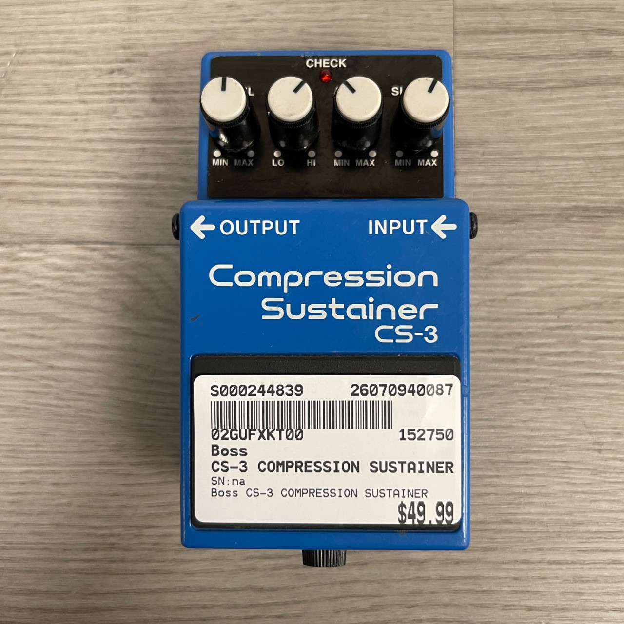 Used Boss CS-3 COMPRESSION SUSTAINER Compressor Pedal