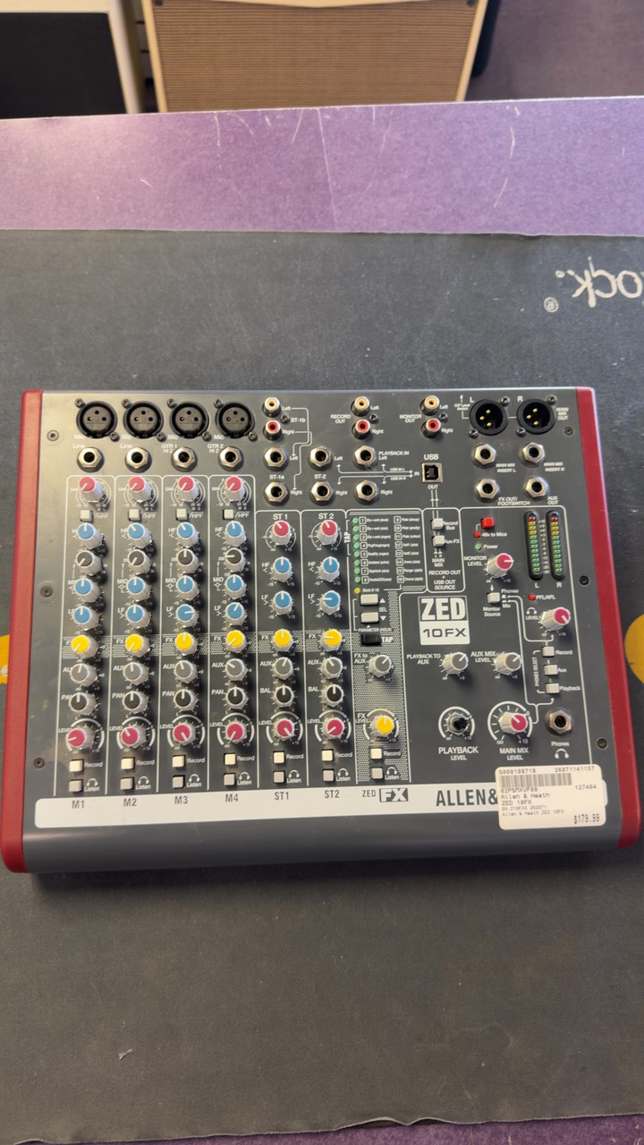 Used Allen & Heath ZED 10FX Mixing Console