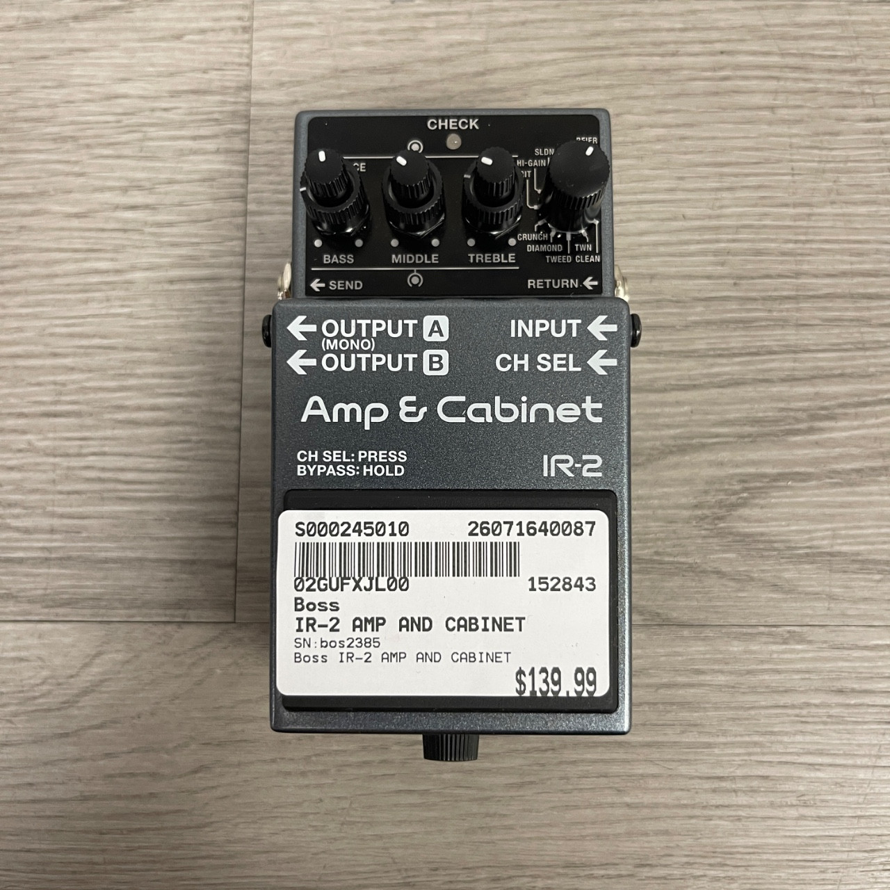 Used Boss IR-2 AMP AND CABINET Amp Modeling Pedal