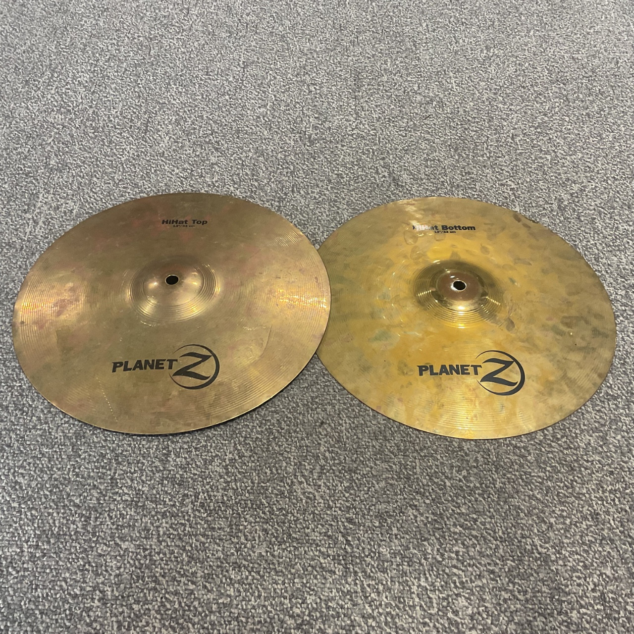 Used PLANET Z 13 Inch Hi Hat Cymbals
