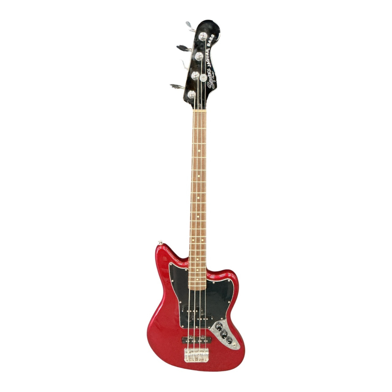 Used Squier JAGUAR BASS Bass Guitar Red 4-String