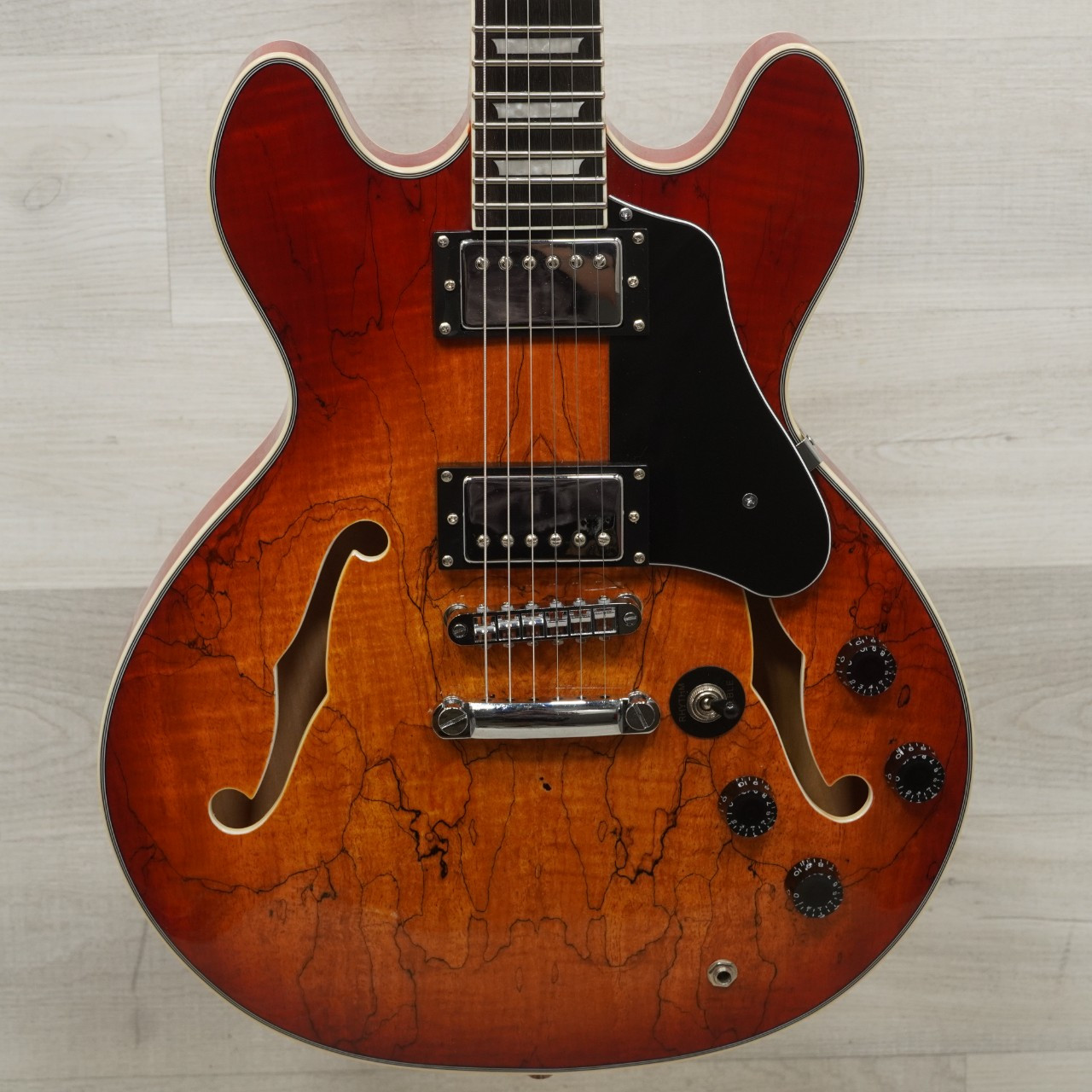 Used Firefly FF338 Semi-hollow Electric Guitar Cherry Sunburst