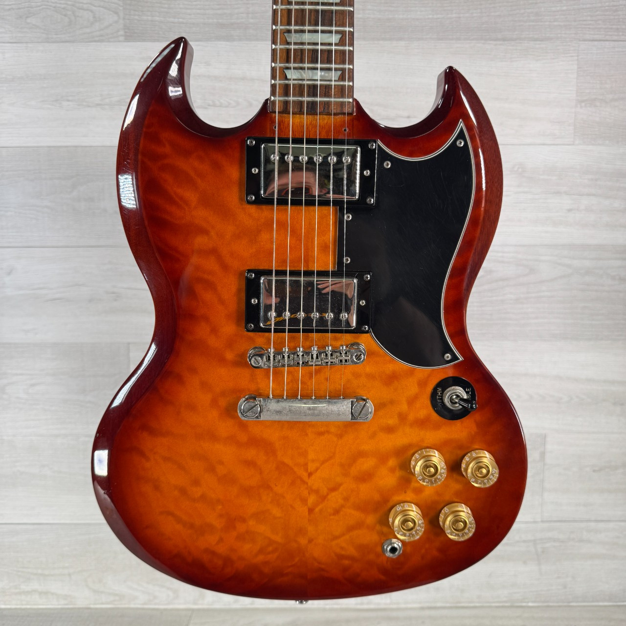 Used Epiphone SG G-400 Deluxe Quilt Top Electric Guitar - Root