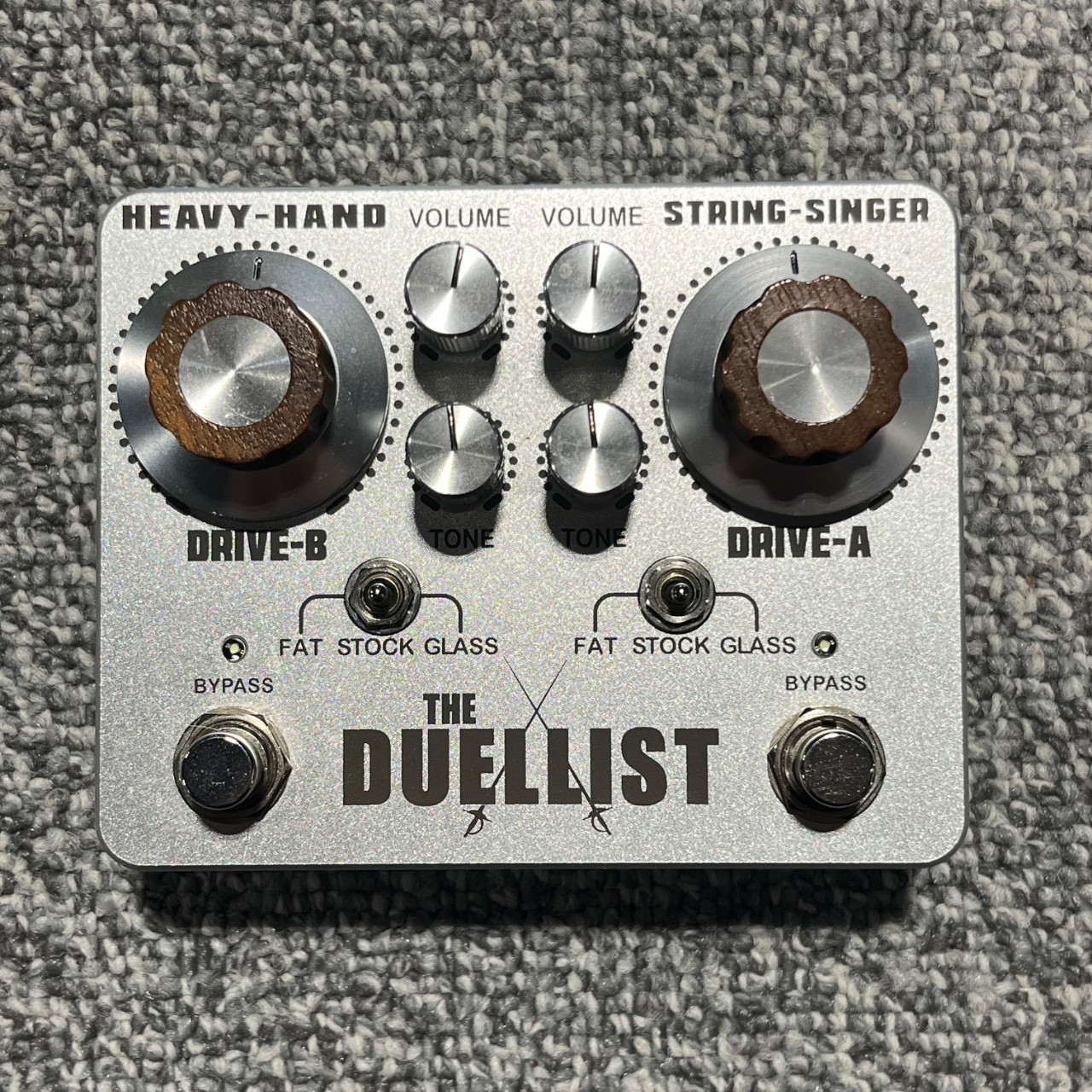 Used KING TONE THE DUELLIST V2 Guitar Overdrive Pedal - SILVER