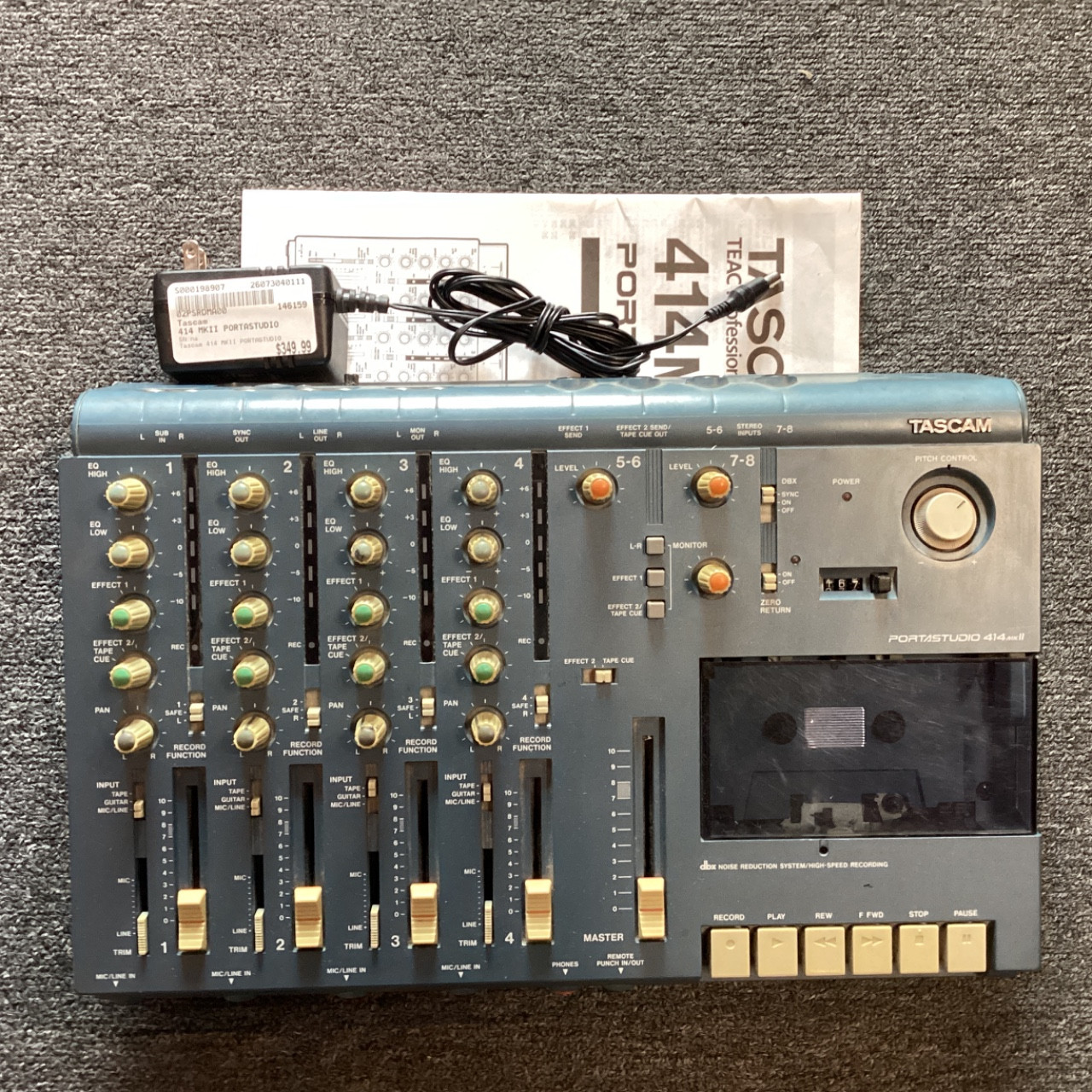 Used Tascam 414 MKII PORTASTUDIO Compact Recording Device
