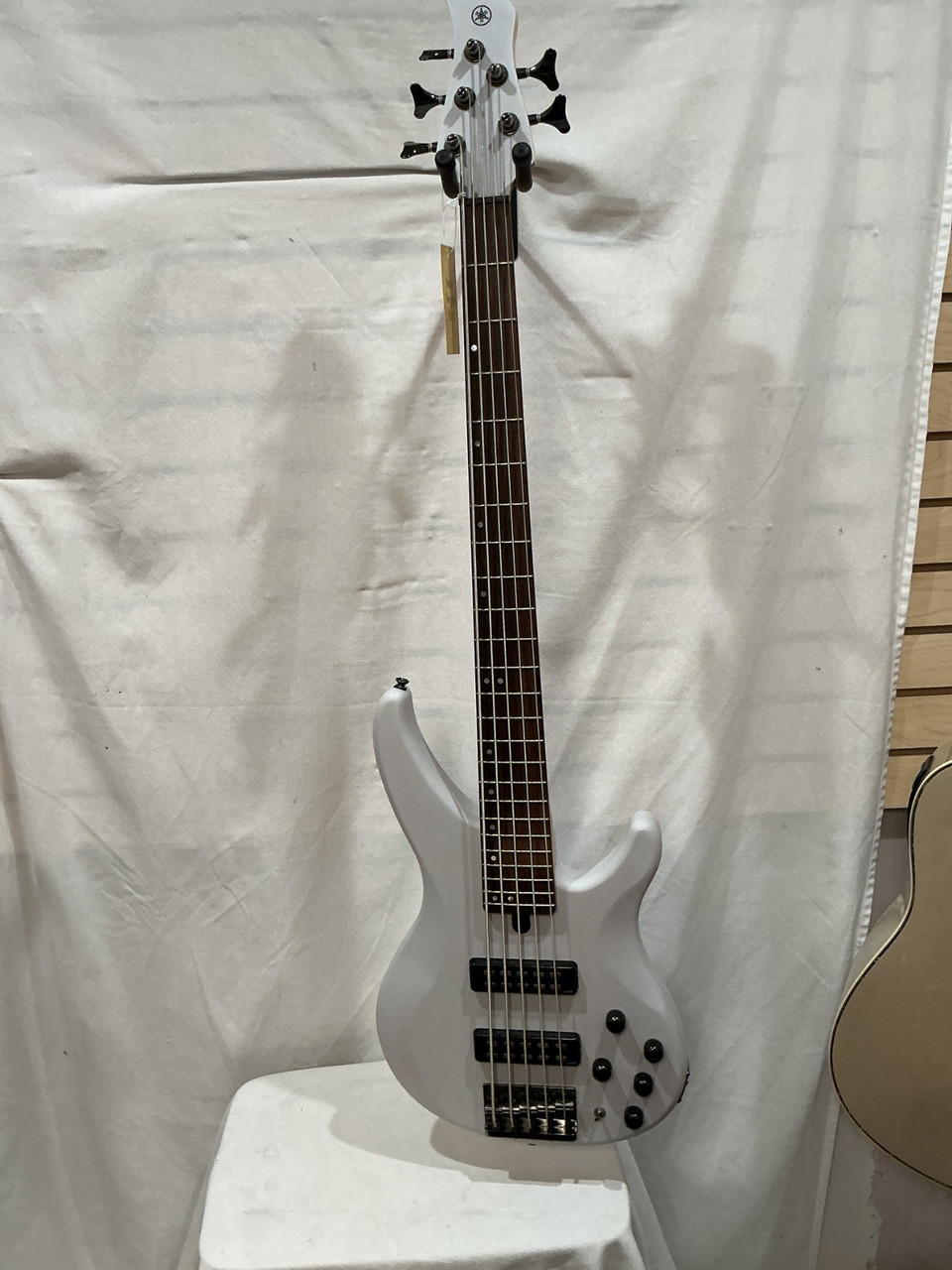 Used Yamaha TRBX505 Bass Guitar White 5-String