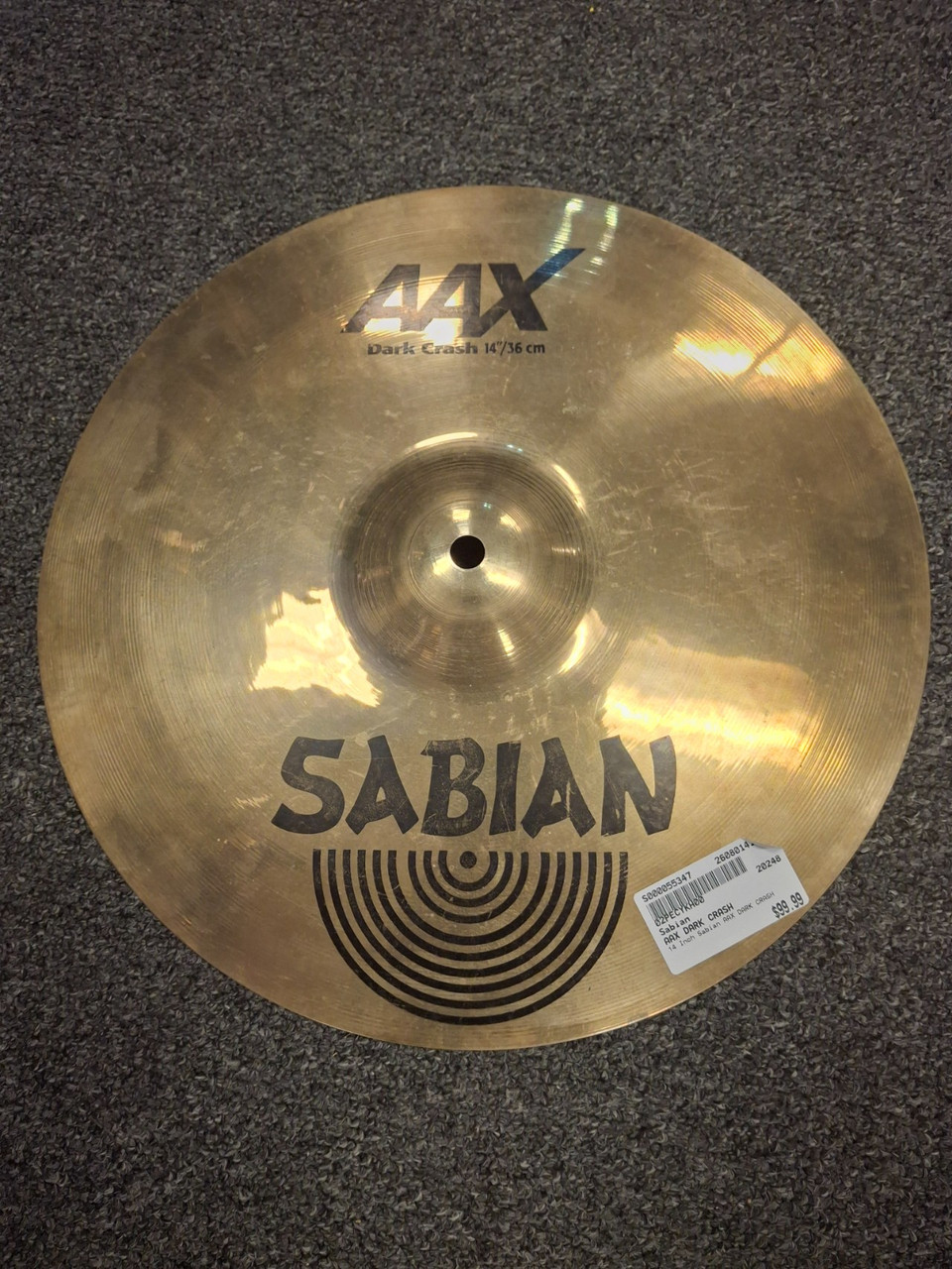 Used Sabian AAX DARK CRASH Crash Cymbal 14