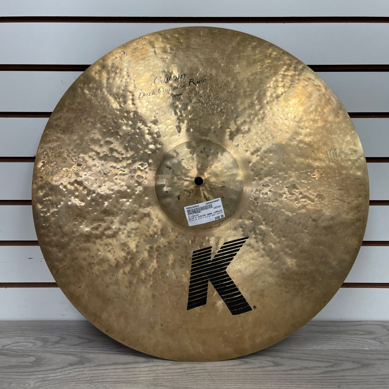Used Zildjian 21IN K CUSTOM DARK COMPLEX RIDE Ride Cymbal 21