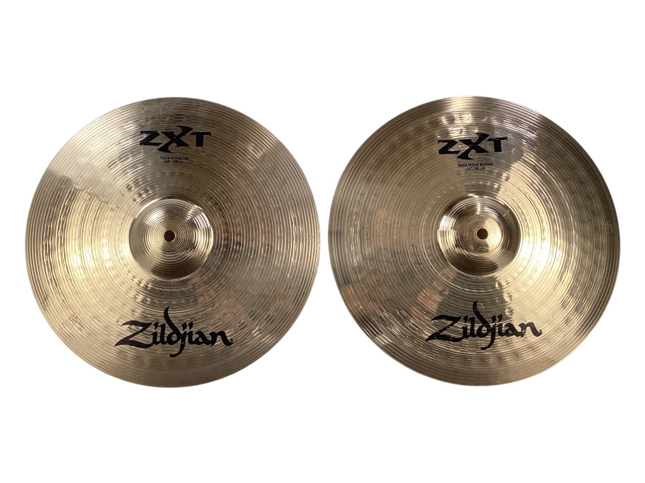 Used Zildjian ZXT 14 SOLID HI HATS Hi Hat Cymbals 14