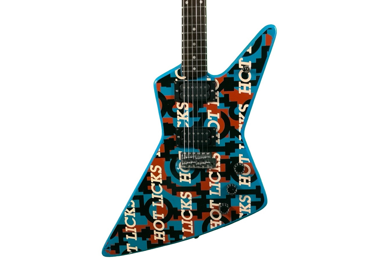 Used Hondo FORMULA 1 EXPLORER Pointy Electric Guitar Blue 6-String