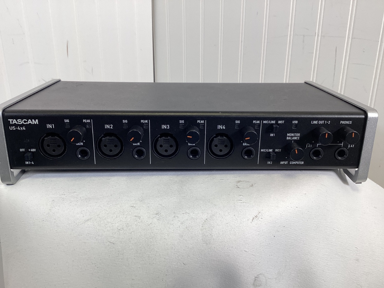 Used Tascam US-4X4 PLUS POWER Computer Interface 4 A/D Recording