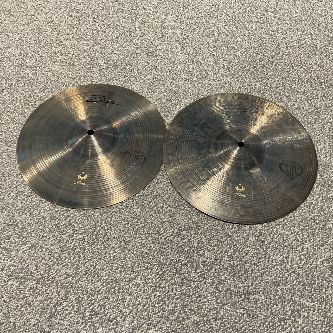 Used ZULTAN DARK MATTER 12 INCH Hi Hat Cymbals