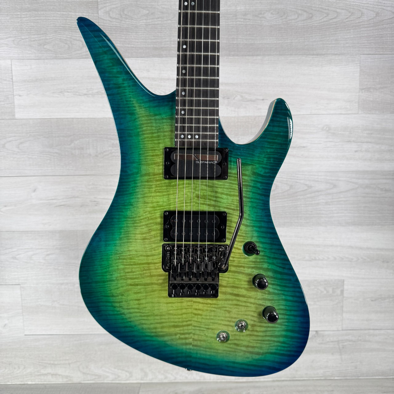 Used Schecter Blackjack SLS Avenger FR-S Electric Guitar - Aqua Burst