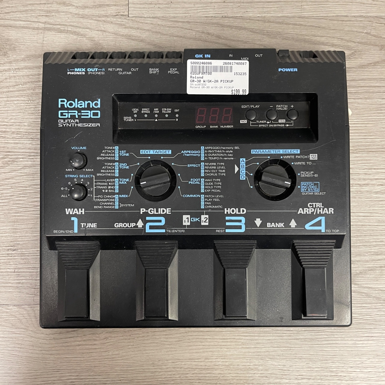 Used Roland GR-30 W/GK-2A PICKUP Floorboard Effect