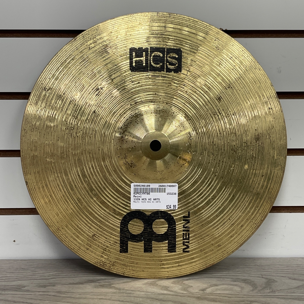 Used Meinl 13IN HCS HI HATS Hi Hat Cymbals 13