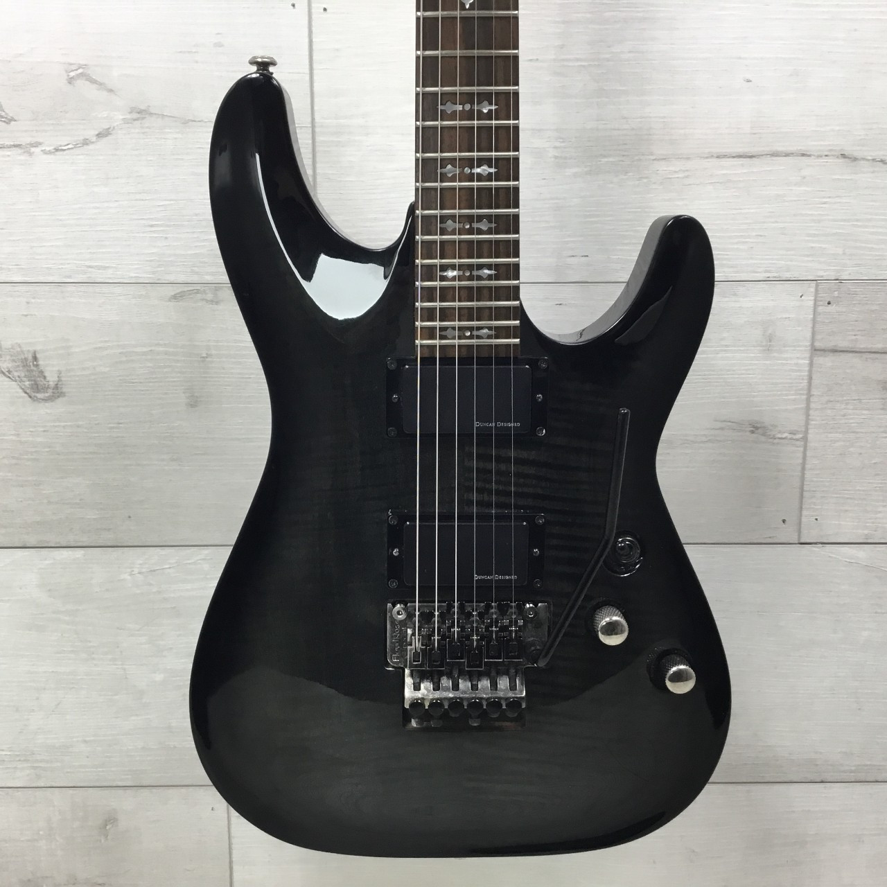 Used Schecter DIAMOND SERIES DAMIEN 6FR FLAME GLOSS Super S