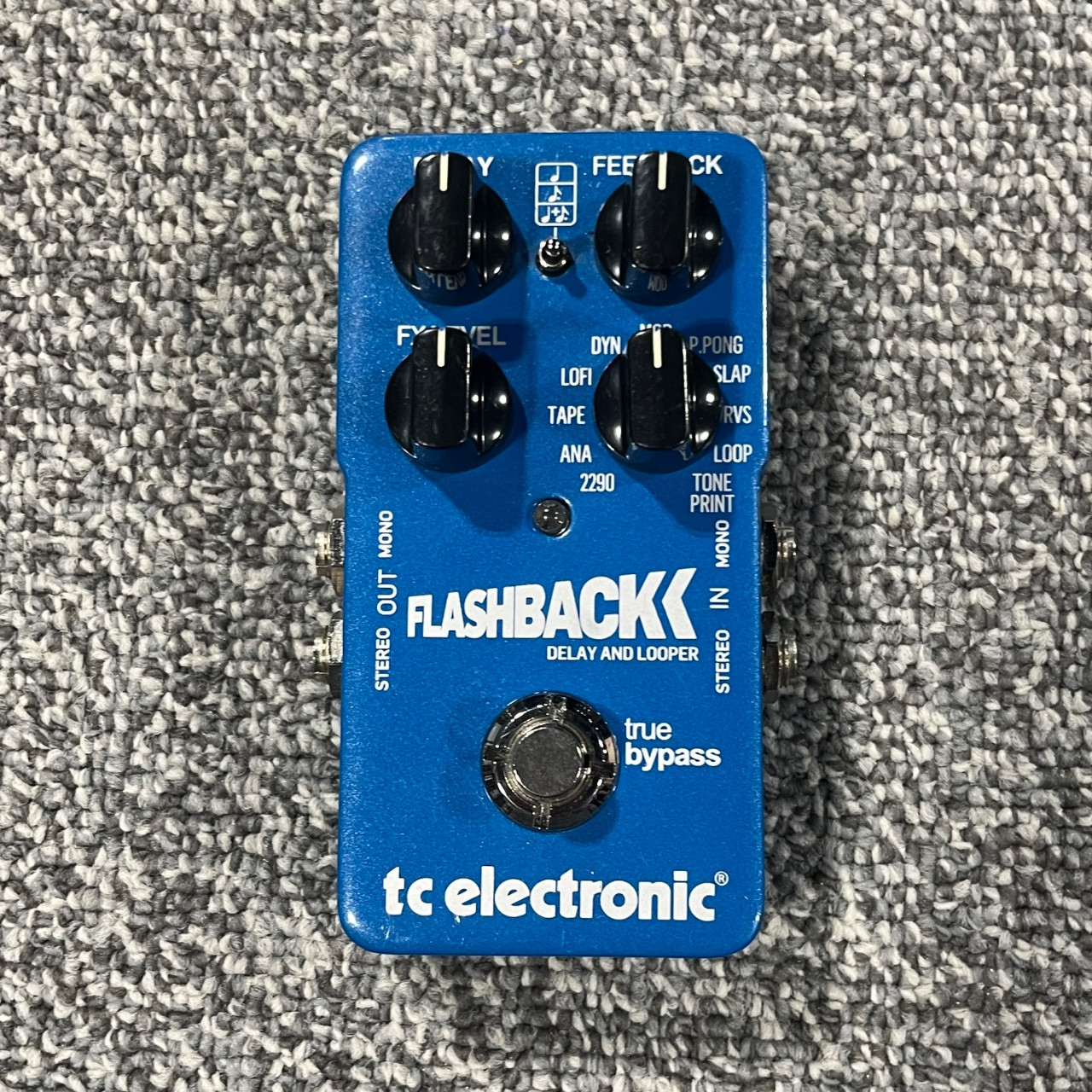Used TC ELECTRONIC FLASHBACK DELAY AND LOOPER Guitar Pedal