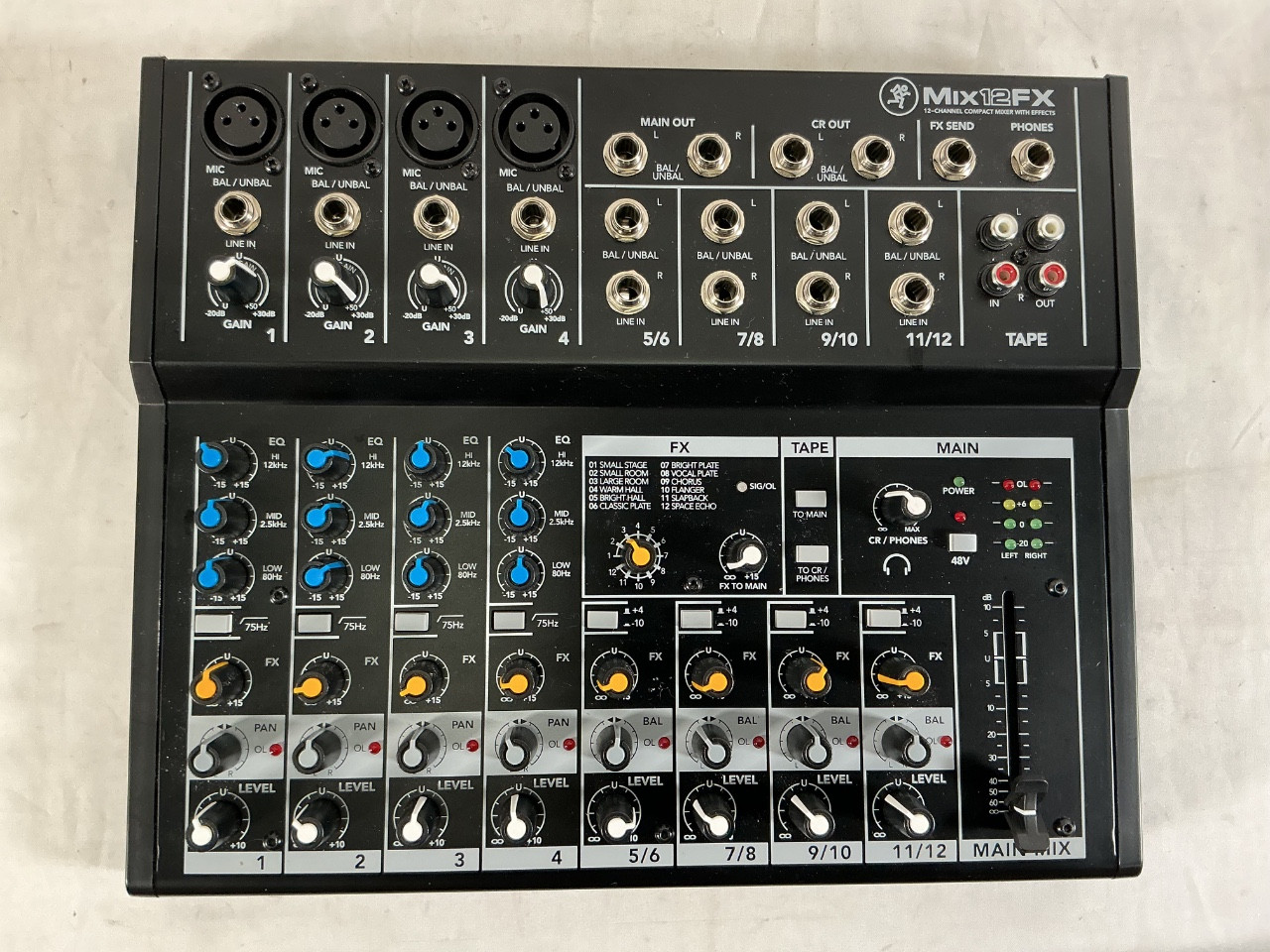 Used Mackie MIX12FX 12-CHANNEL MIXER Mixing Console