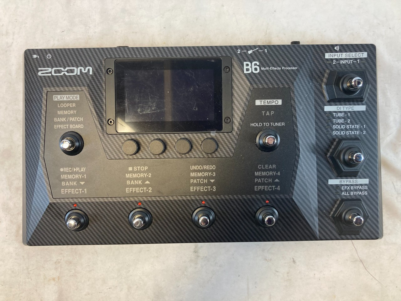 Used Zoom B6 Bass Multi FX Pedal