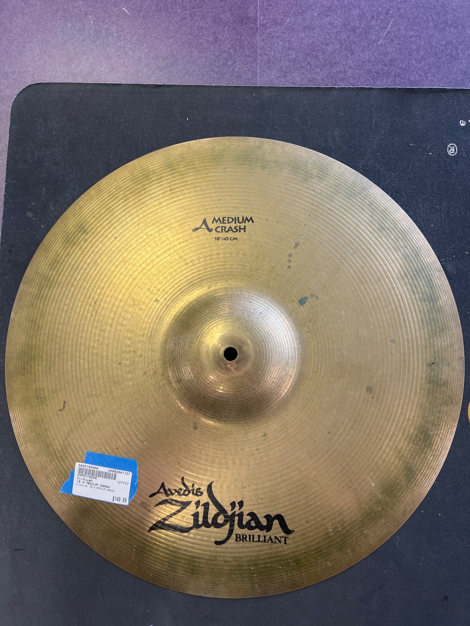 Used Zildjian 18 A MEDIUM CRASH Crash Cymbal 18