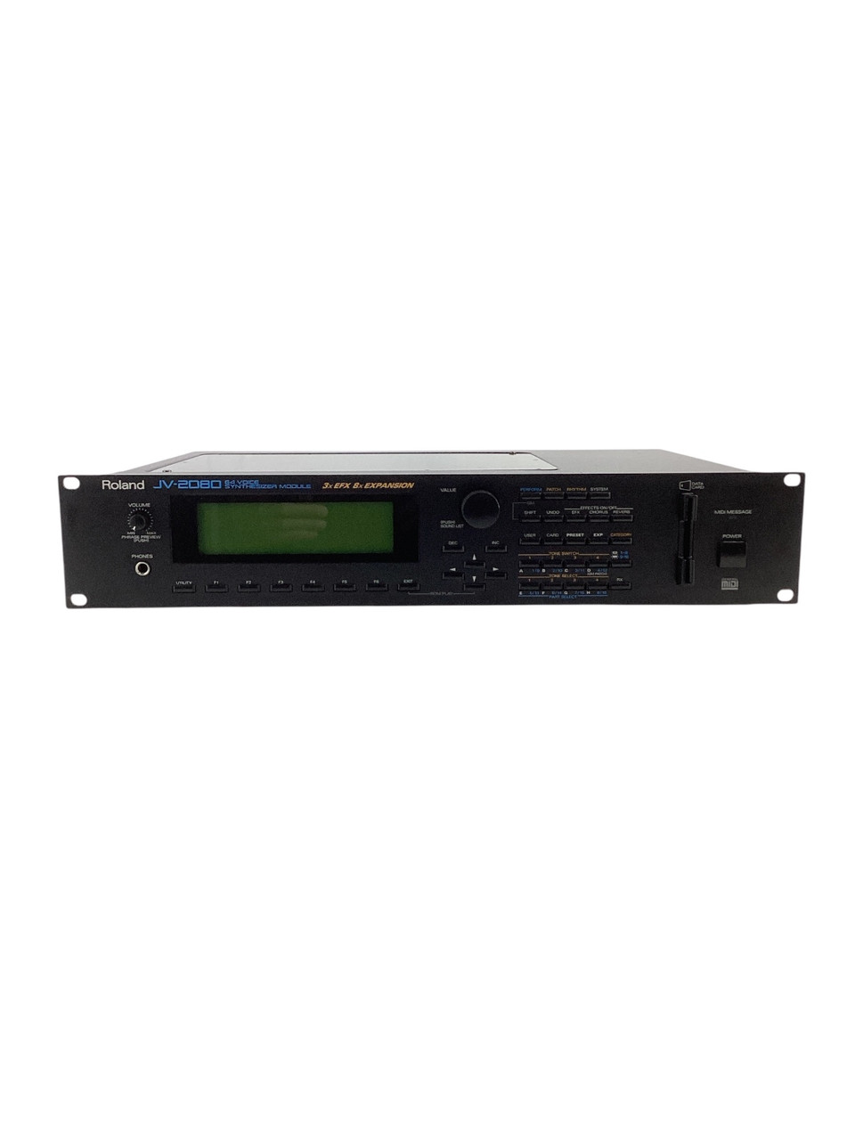 Used Roland JV-2080 SYNTH +8 EXP BOARDS Rackmount Synthesizer