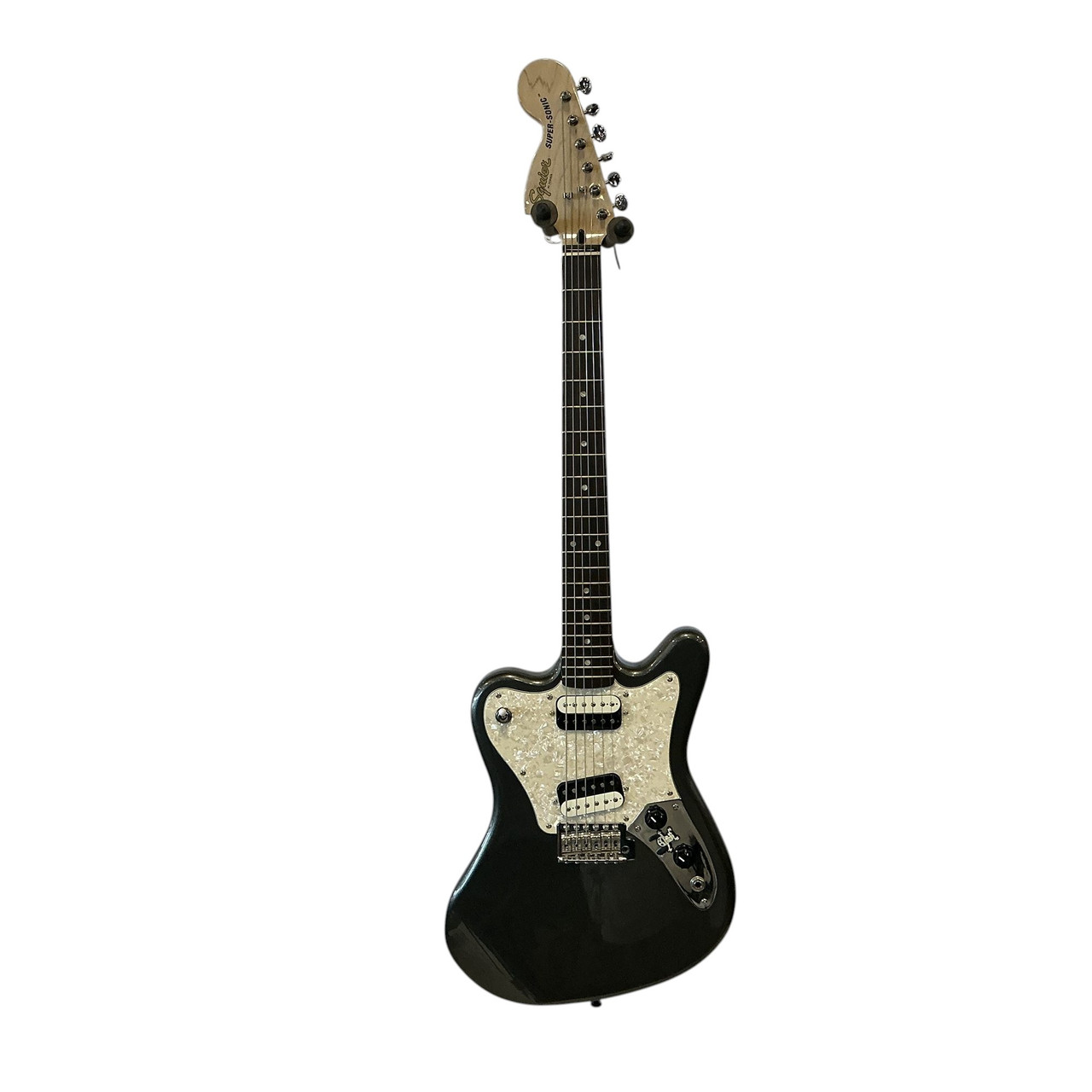 Used Squier PARANORMAL SUPER-SONIC Electric Guitar Silver/Gray 6