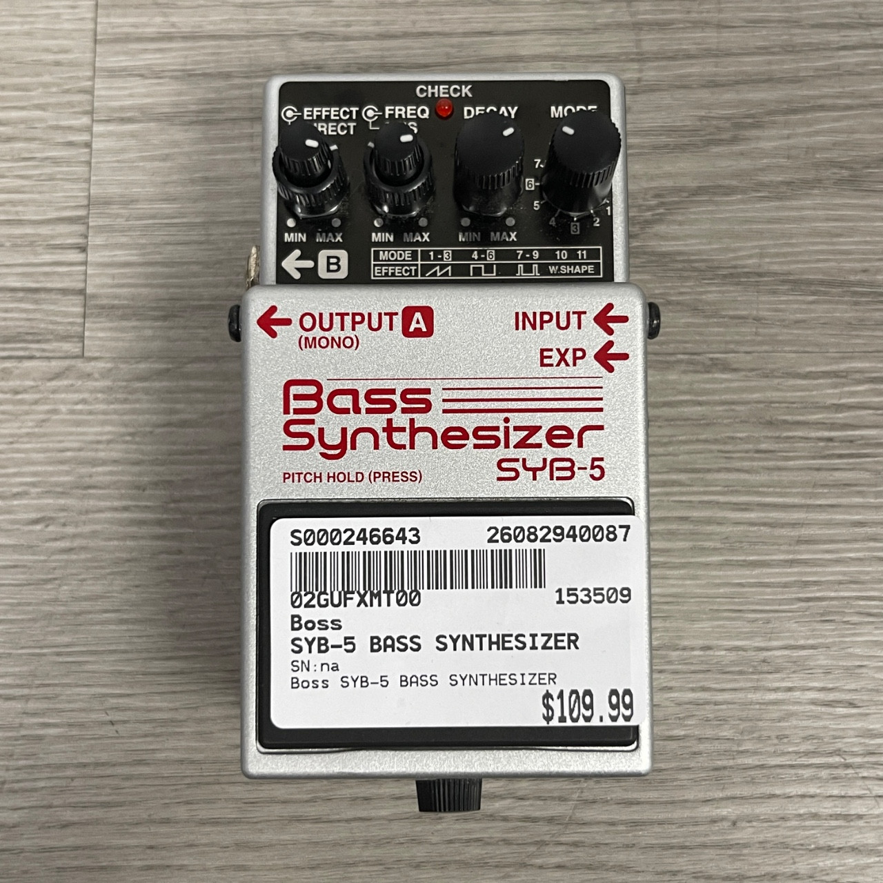 Used Boss SYB-5 BASS SYNTHESIZER Synthesizer Pedal