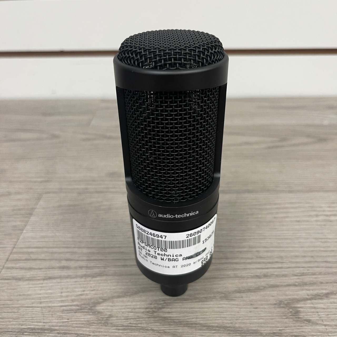 Used Audio Technica AT 2020 W/BAG AND CLIP Condenser Microphone