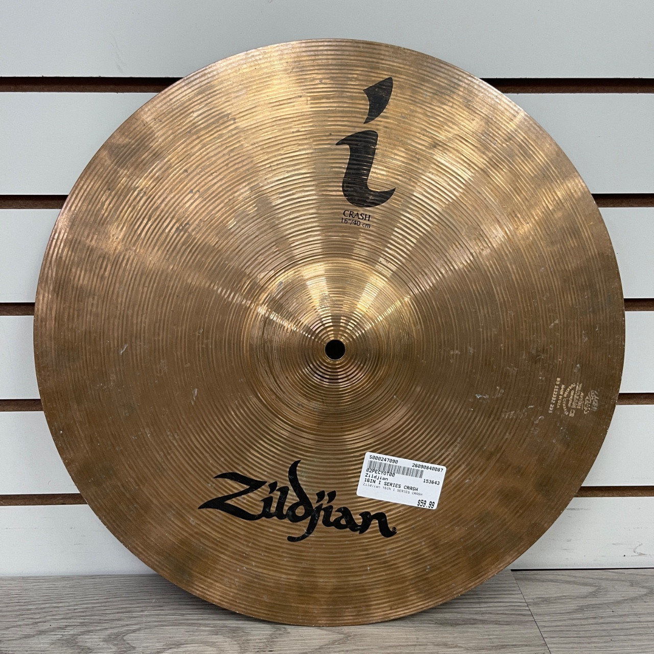 その他 BI-SU16 Used Zildjian 16IN I SERIES CRASH Crash Cymbal 16