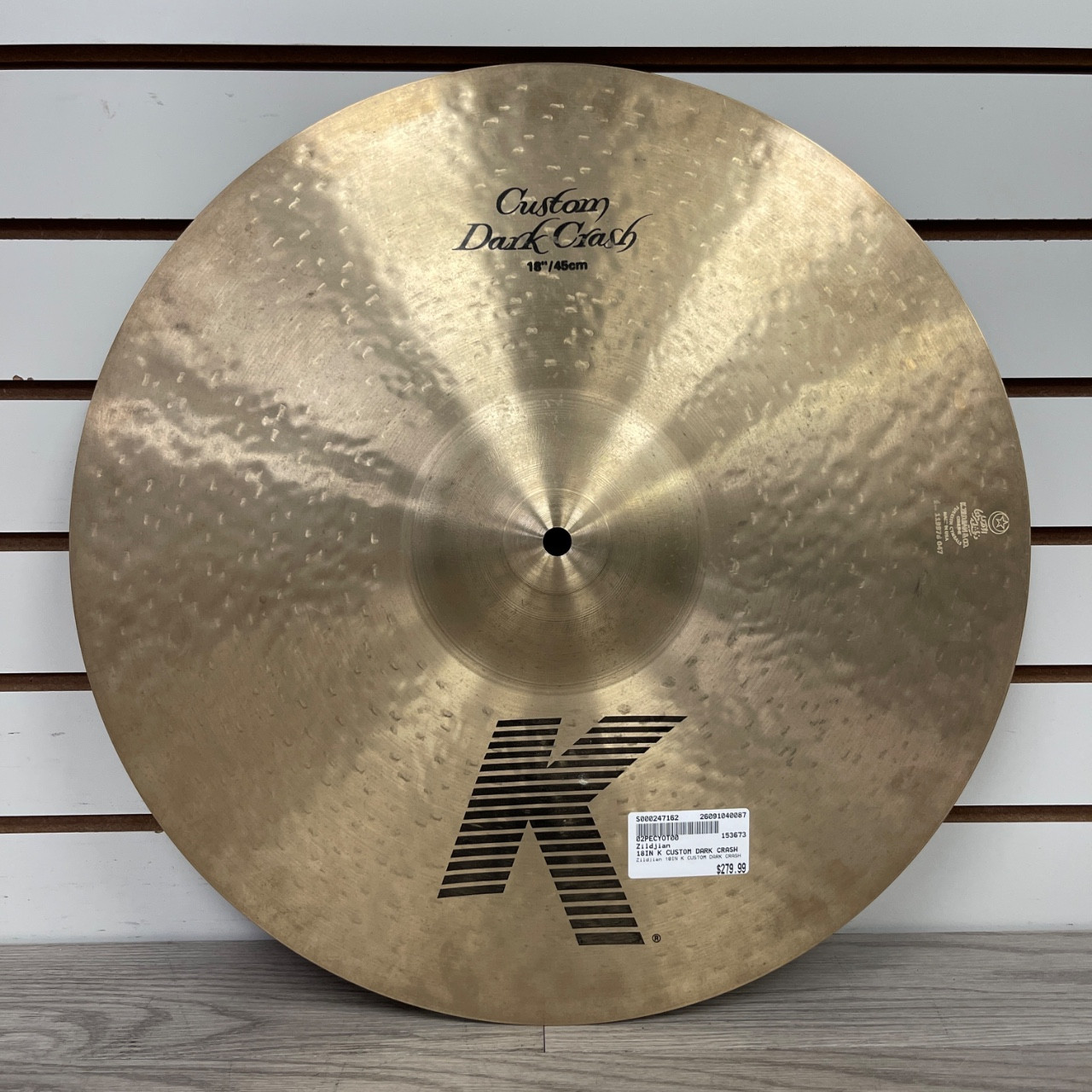 Used Zildjian 18IN K CUSTOM DARK CRASH Crash Cymbal 18