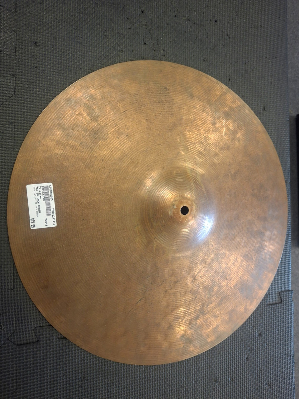Used Zildjian ZBT 18 INCH CRASH Crash Cymbal 18