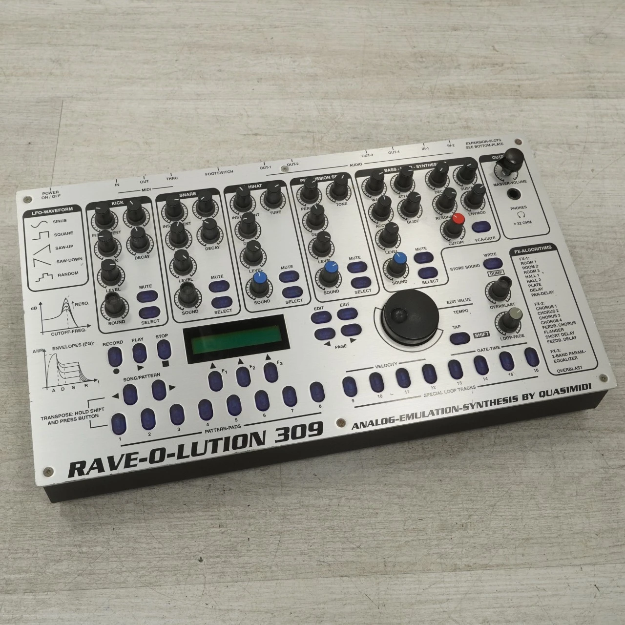 Used Quasimidi Rave-o-lution 309 Compact Synthesizer