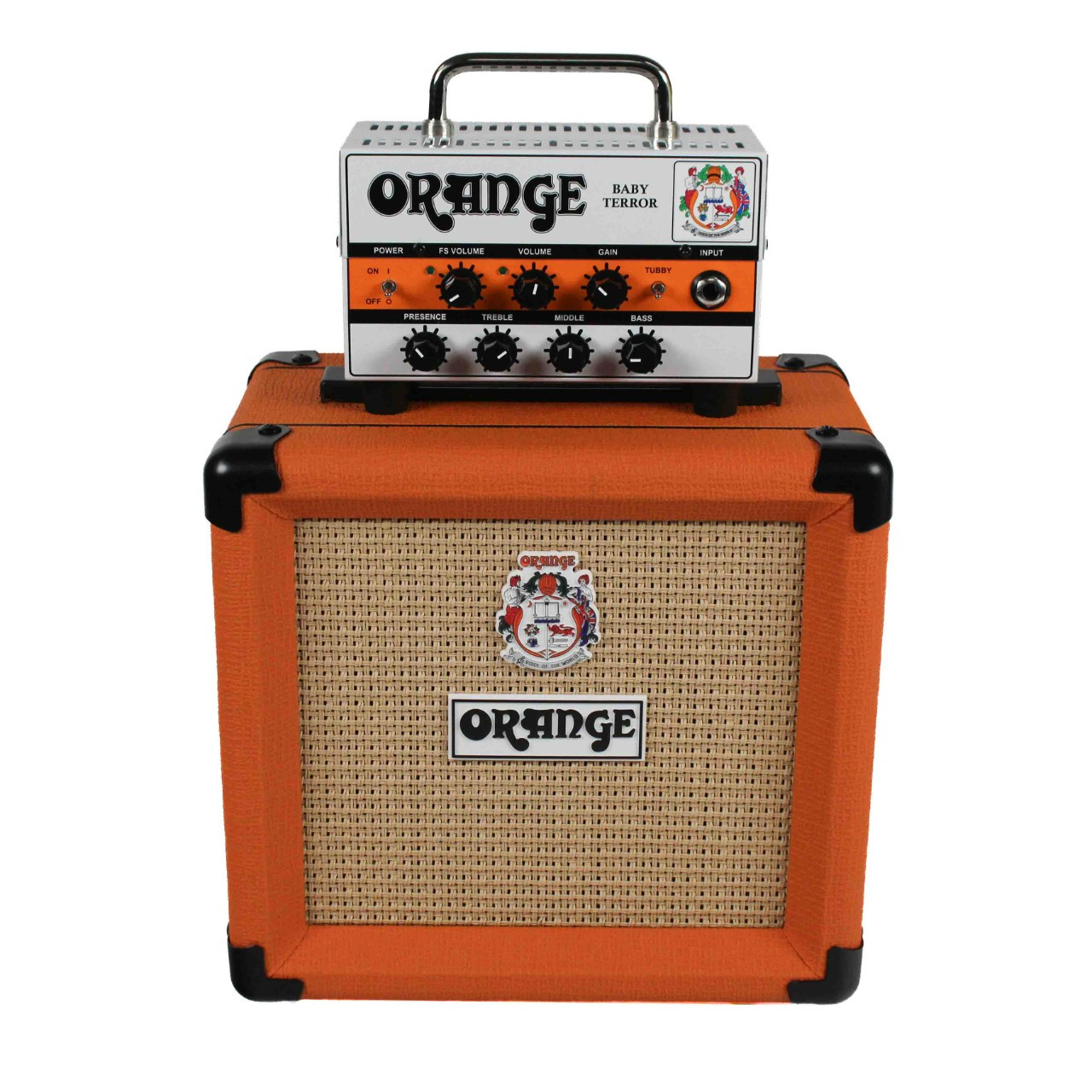 Used Orange BABY TERROR HEAD W PPC108 CAB 1 x 8 Solid State