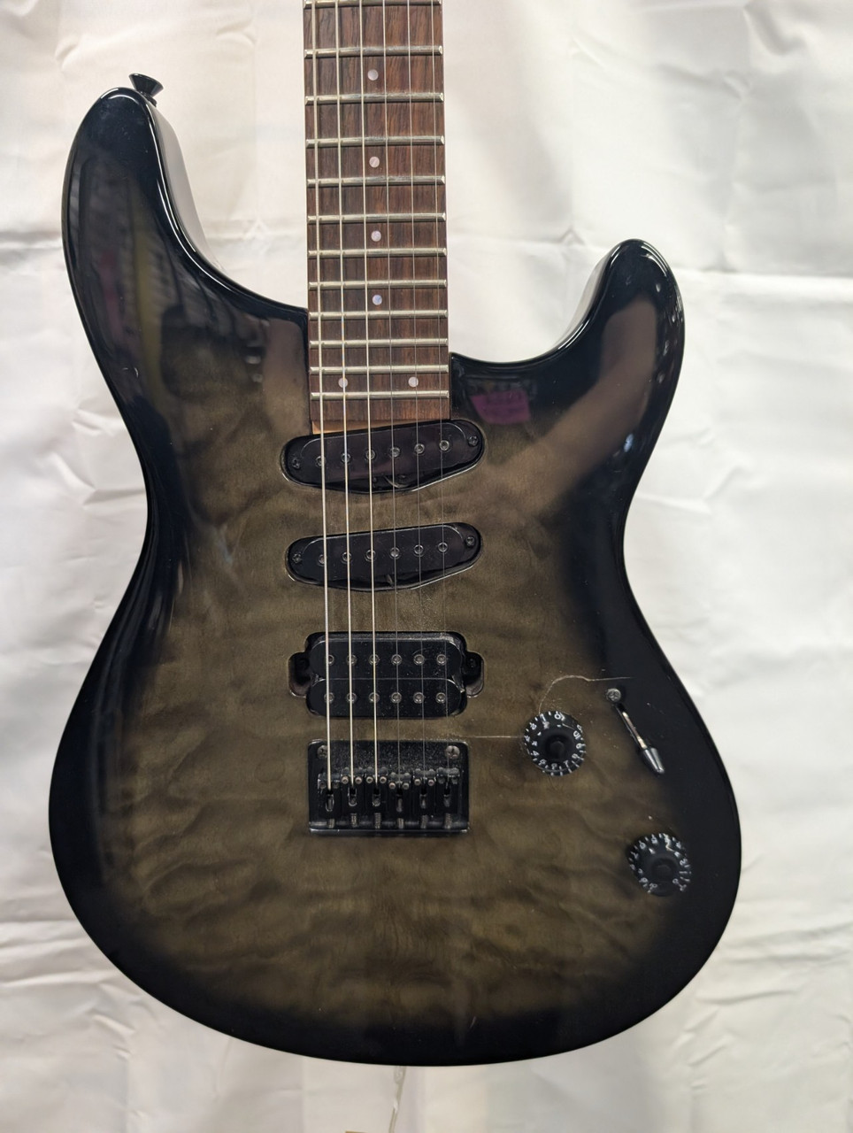 Used Fernandes DRAGONFLY X HSS Super S Electric Guitar Black 6-String