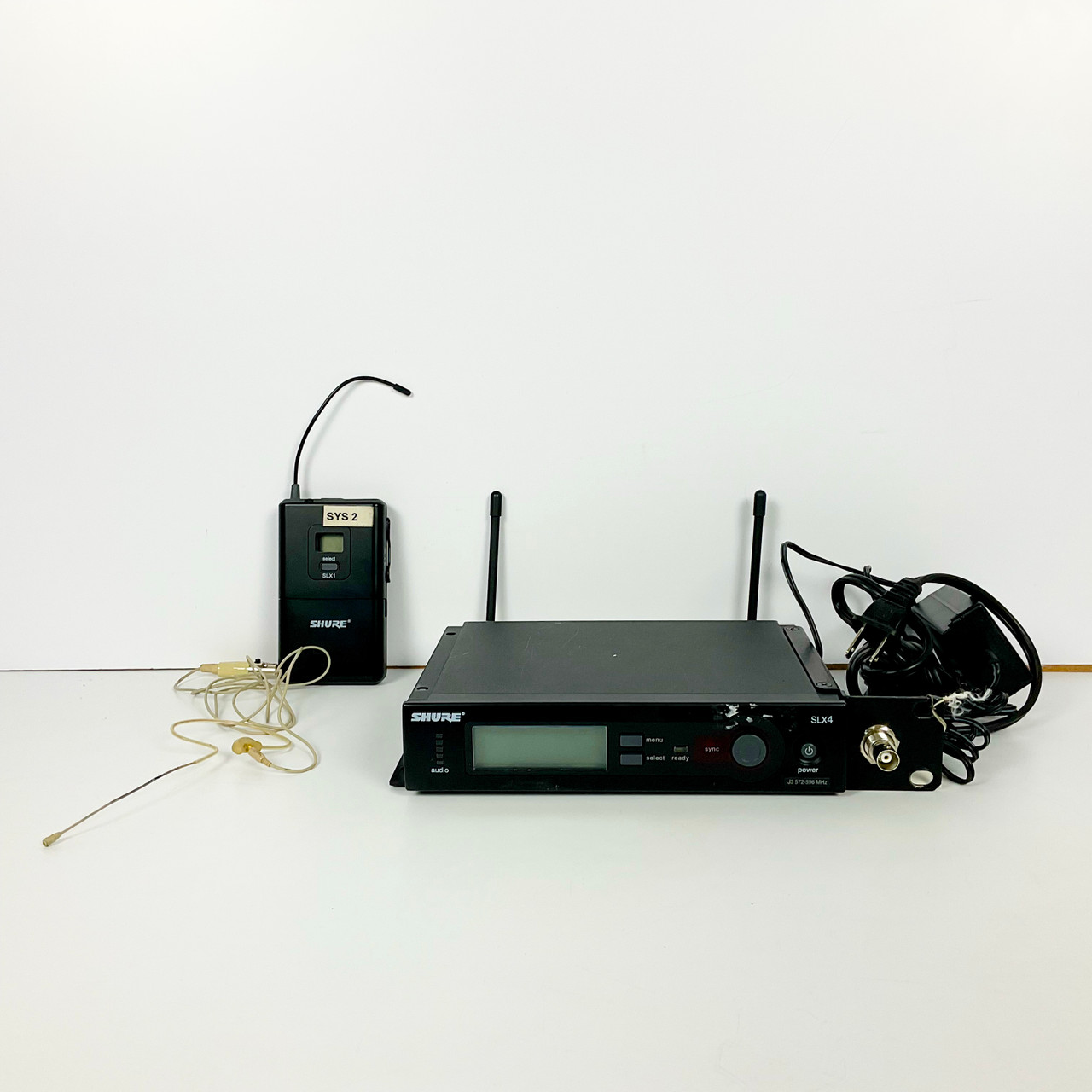 SHURE SLX4 SLX1 SLX2 ワイヤレスシステムセット Used Shure SLX4/SLX1 Wireless Microphone System