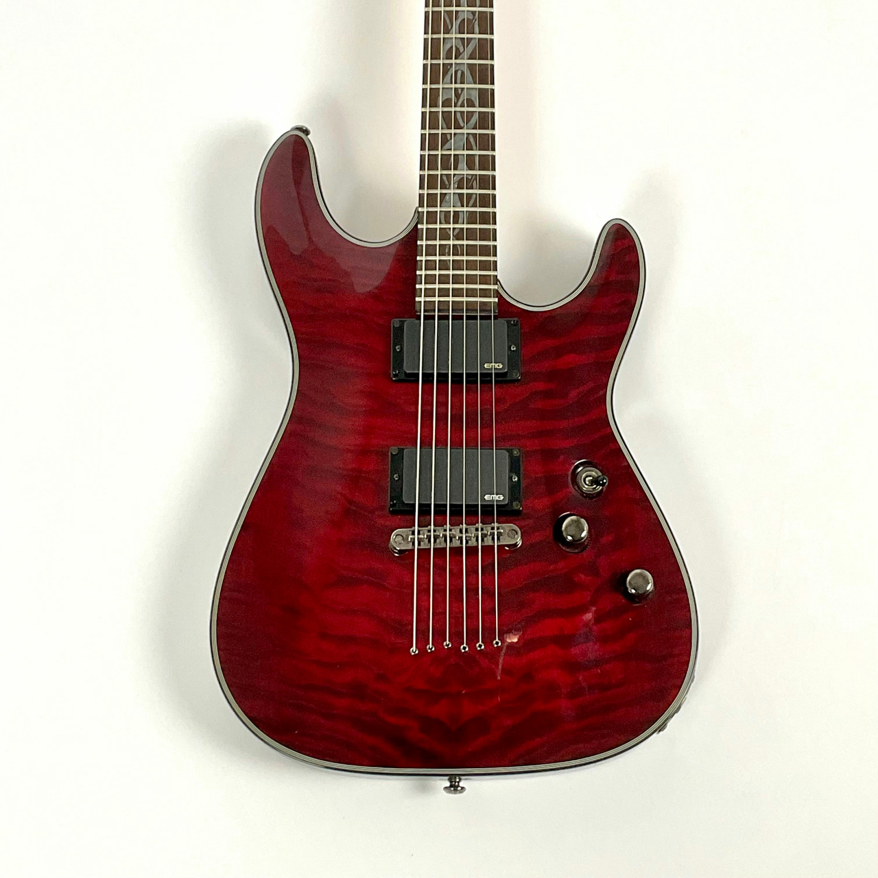 Used Schecter DIAMOND SERIES DAMIEN SPECIAL Electric Guitar Red