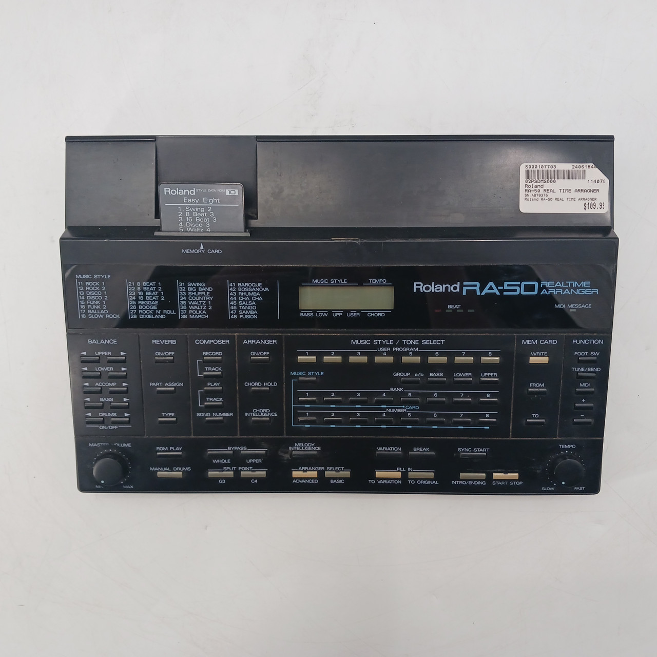 Used Roland RA-50 REAL TIME ARRAGNER Drum Machine