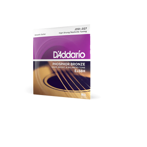New D'Addario High Strung/Nashville Tuning Acoustic Guitar Strings 10-27 40051-DADEJ38H