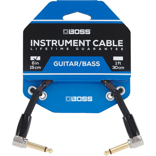 Vist Large View of Product Image Which is New BOSS 6" Instrument Cable Angled 41117-ROLBIC-PC